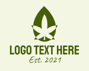 Cannabis Leaf - Cannabis Oil Extract logo design