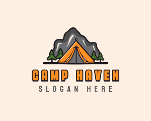 Mountain Camping Exploration logo design