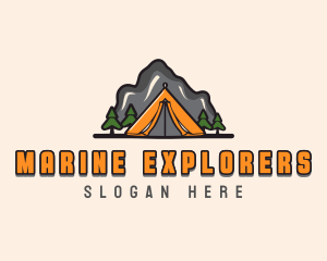 Mountain Camping Exploration logo design