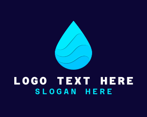 Blue - Water Sanitizer Drop logo design