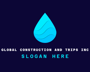Wash - Water Sanitizer Drop logo design