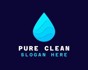 Water Sanitizer Drop logo design