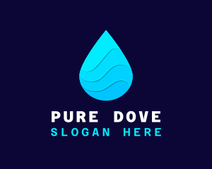 Water Sanitizer Drop logo design