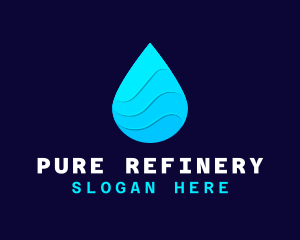 Water Sanitizer Drop logo design