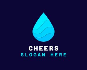 Droplet - Water Sanitizer Drop logo design