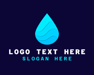 H2o - Water Sanitizer Drop logo design