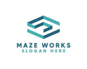 Generic Geometric Maze logo design