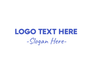 Font - Blue Modern Wordmark logo design