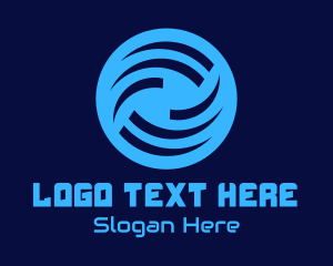 Cyberspace - Generic Blue Wave Circle logo design