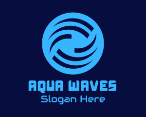Waves - Generic Blue Wave Circle logo design