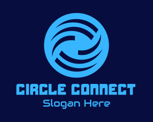 Circle - Generic Blue Wave Circle logo design