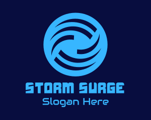 Hurricane - Generic Blue Wave Circle logo design