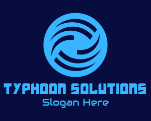 Typhoon - Generic Blue Wave Circle logo design