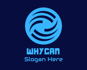 Network - Generic Blue Wave Circle logo design