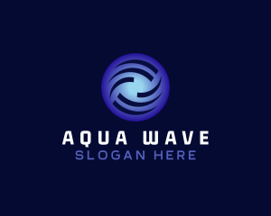 Generic Blue Wave Circle logo design