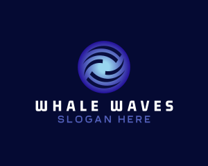 Generic Blue Wave Circle logo design