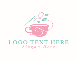 Wardrobe - Sewing Cup Needle logo design