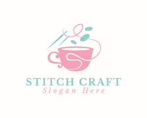 Sew - Sewing Cup Needle logo design