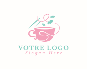 Alterations - Sewing Cup Needle logo design