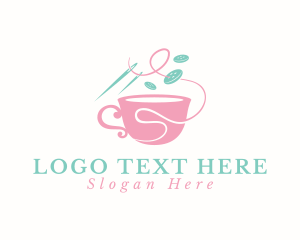 Alterations - Sewing Cup Needle logo design