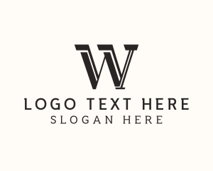 Masculine Serif Business logo design