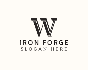 Masculine Serif Business logo design