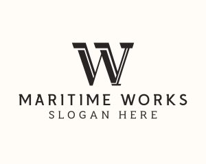 Masculine Serif Business logo design