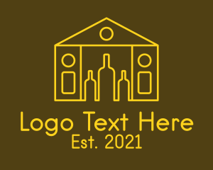 Liquor Store - Golden Liquor House logo design