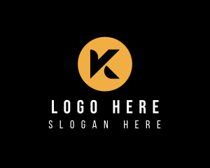 Circle Startup Corporate Letter K logo design