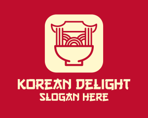 Korean - Noodle House Mobile App logo design