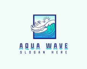 Tsunami Ocean Wave logo design