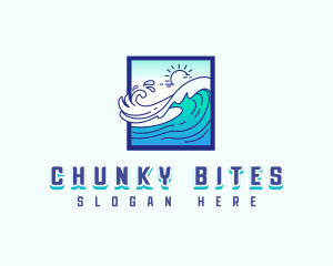 Tsunami Ocean Wave logo design