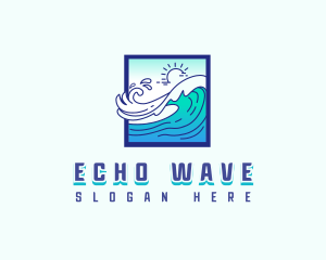 Tsunami Ocean Wave logo design