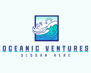 Tsunami Ocean Wave logo design