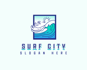 Tsunami Ocean Wave logo design