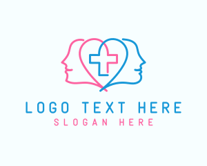 Cross - Human Mind Cross logo design