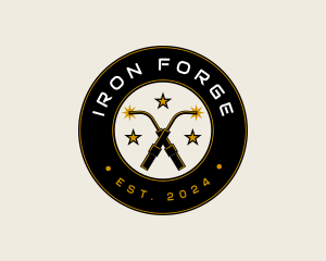 Forge - Welding Blowpipe Ironwork logo design