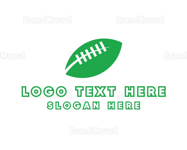 American Football Leaf Logo