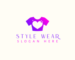 Wear - Feminine Heart Shirt logo design