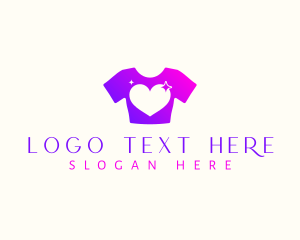 Wardrobe - Feminine Heart Shirt logo design