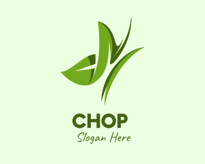 Agriculture - Green Leaf Butterfly logo design