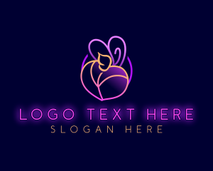 Playful - Sexy Erotic Bunny logo design