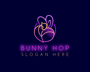 Sexy Erotic Bunny logo design
