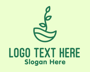 Vegan - Green Natural Eco Plant logo design