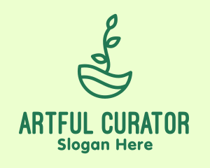 Green Natural Eco Plant logo design