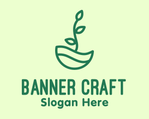 Green Natural Eco Plant logo design