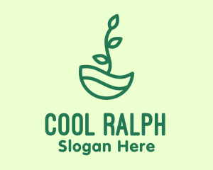 Green Natural Eco Plant logo design