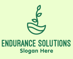 Green Natural Eco Plant logo design