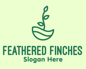 Green Natural Eco Plant logo design