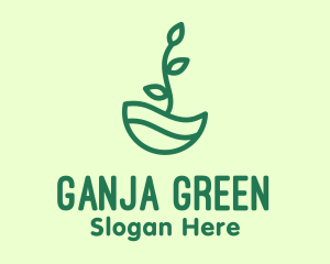 Green Natural Eco Plant logo design